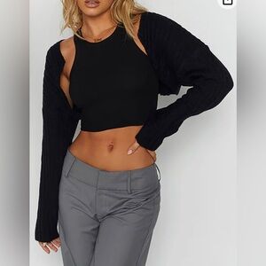 Black Shrug Cardigan